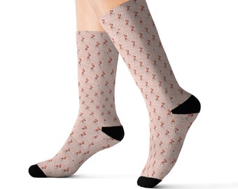 Calcetines de flamenco rosa