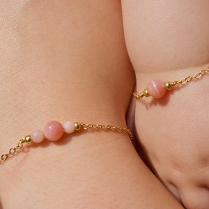 Mommy and Me "Aurora" Beaded Bracelet Set | 18k Gold Plated | Keepsake Gift | Birthday | Baby | Gift for Mom | Dainty Matching Bracelets