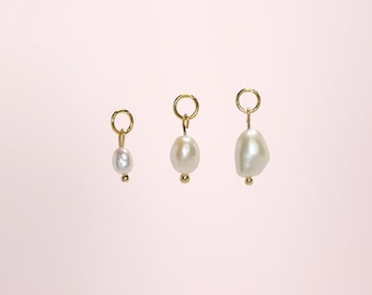 Dije de perla de agua dulce, dije de oro de 18 quilates, dijes de perla de oro, dije de piedra natal de junio, dije de Géminis, suministros para hacer pulseras, collares y joyas.