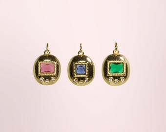 Charm de mascota virtual dorado, charm de oro de 18 quilates, charm Y2K, charm de mascota digital, juguete nostálgico de los 2000, suministros para hacer pulseras y collares