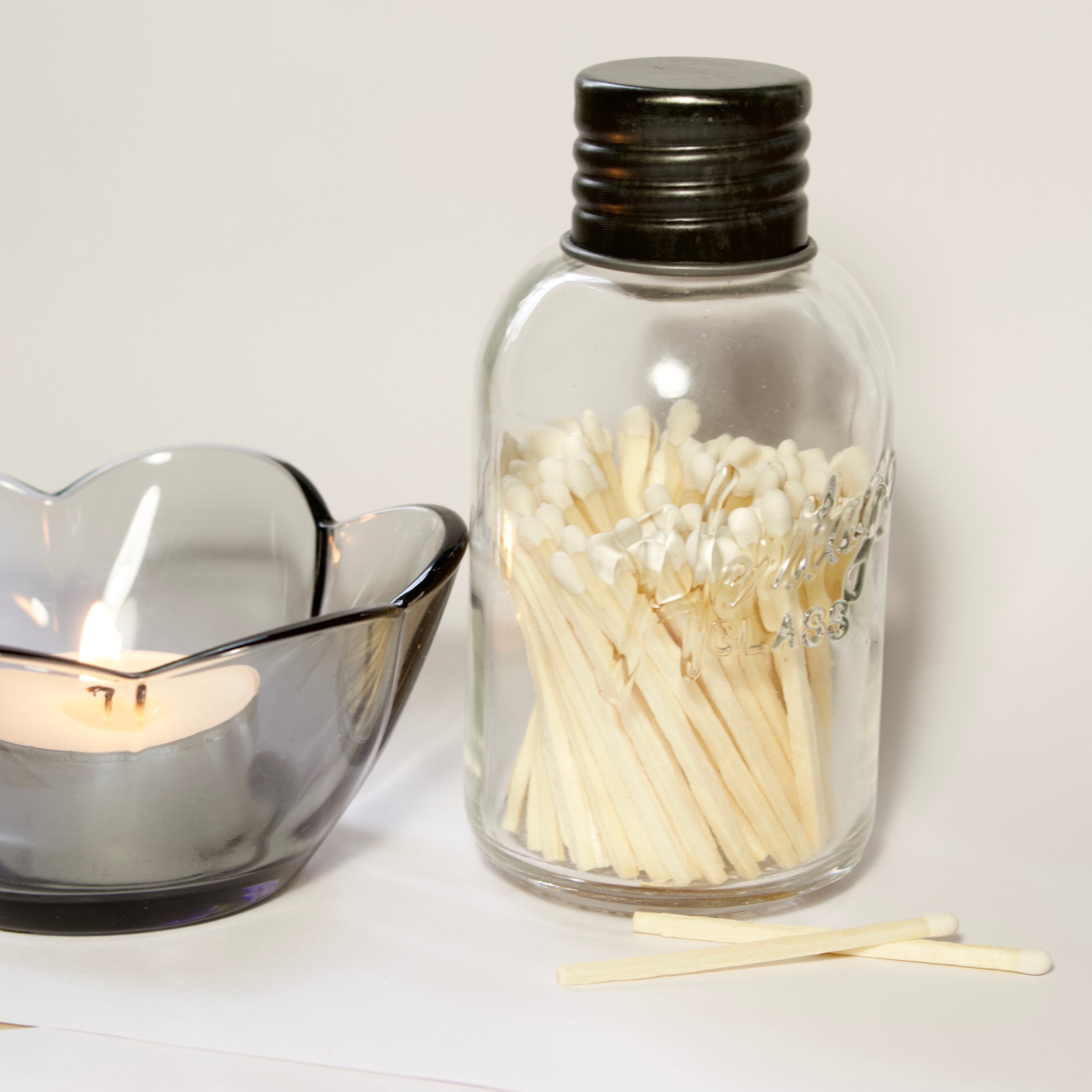 Matchstick Jar Large Jar of Matches 100 Matchsticks Etsy