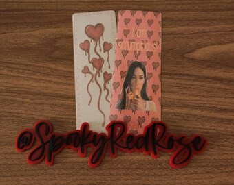 Blood drip heart Jennifer's body horror spooky bookmark | Valentines