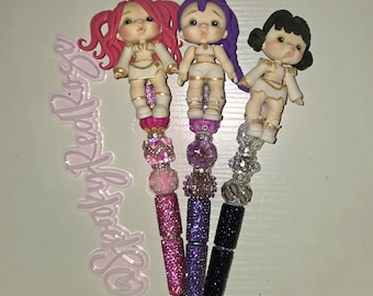 Pop girl group clay doll pens
