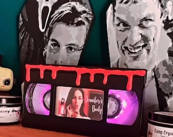 Jennifer's Body VHS Lamp: Glow in the Dark Slime Drip Light | night light