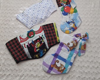 SALE Christmas vintage handmade UPCYCLED sheets - 90s nostalgia