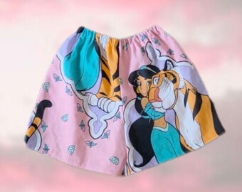 Jasmine vintage bedsheets upcycled 90s nostalgia shorts