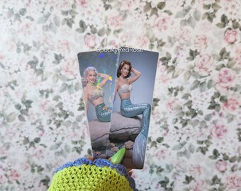 Retro mermaid bookmark - ocean siren