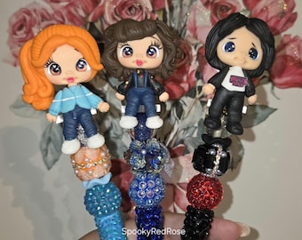 Strangee thing clay doll pens - spooky