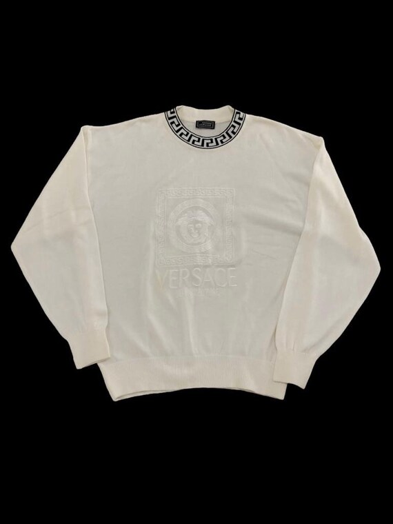 Vintage Versace Big Logo Embroidery Sweatshirt