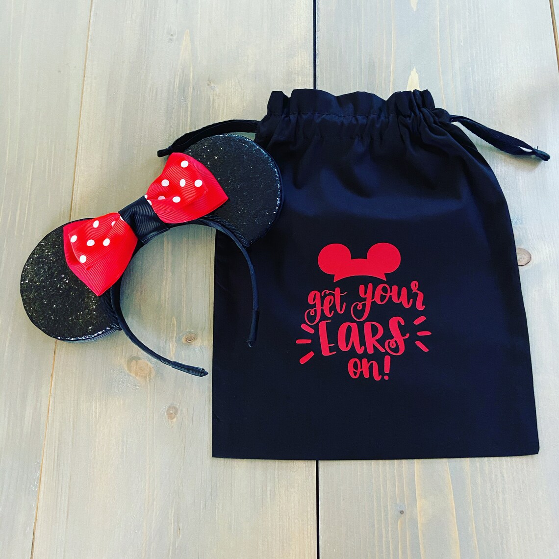 Disney Ear Drawstring Bag Etsy