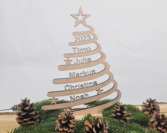 Personalisierter Weihnachtsbaum aus Holz | Christbaum Personalisiert | Weihnachten aus Holz | Weihnachtsdekoration | Christbaum | Geschenk