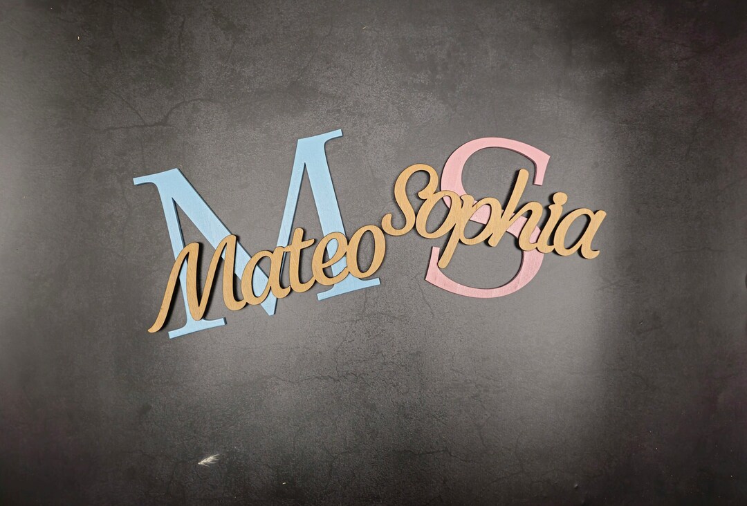 Wooden Door Sign Name Plate Personalized Children's Room Lettering Made ...