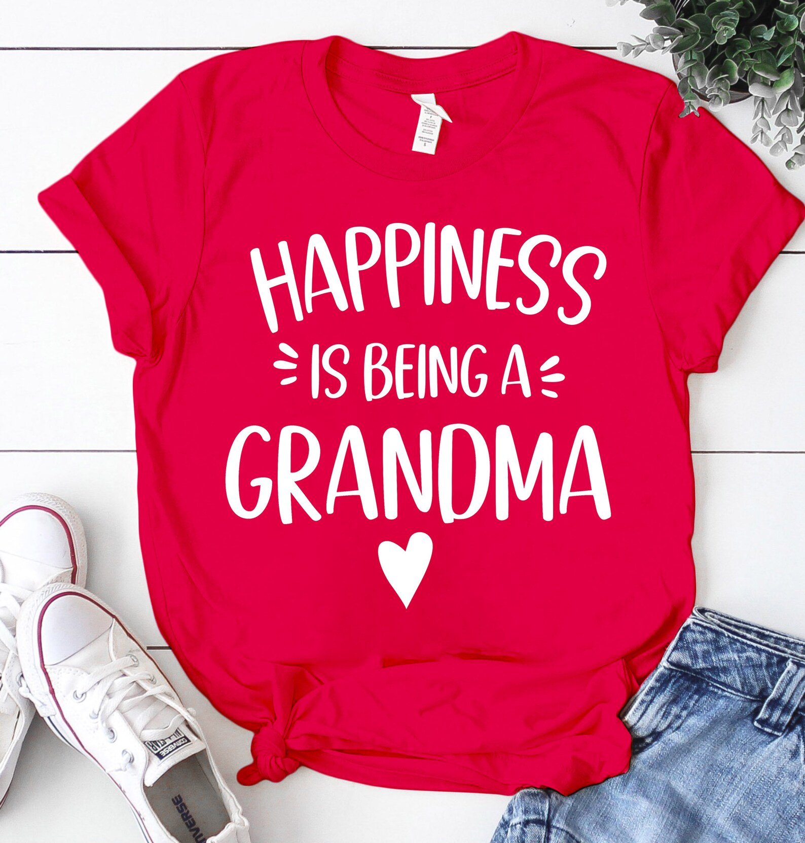 Personalized Happiness Is Being A Grandma T-Shirt