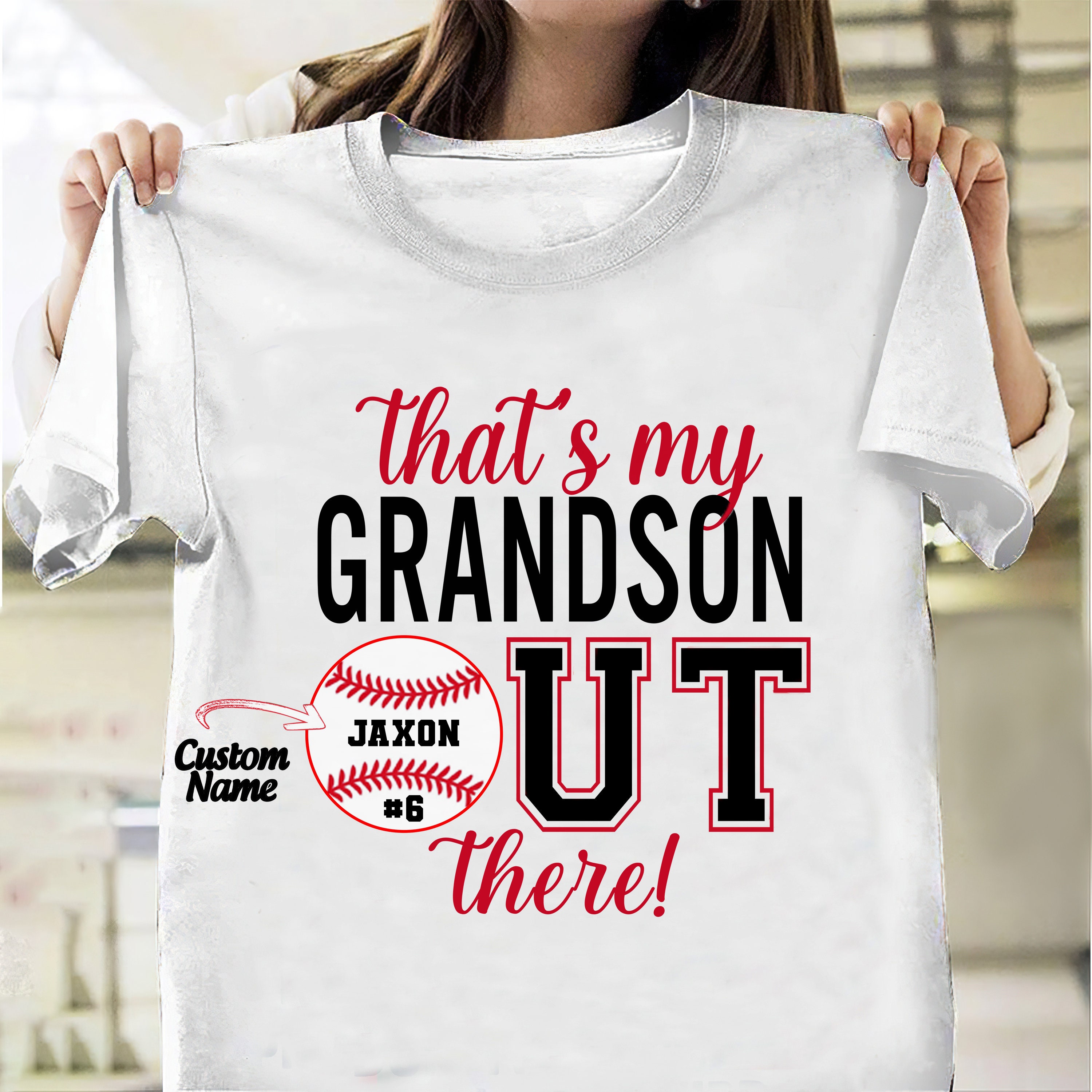 That's My Grandson Out There Shirt Game Day Gift For | Etsy