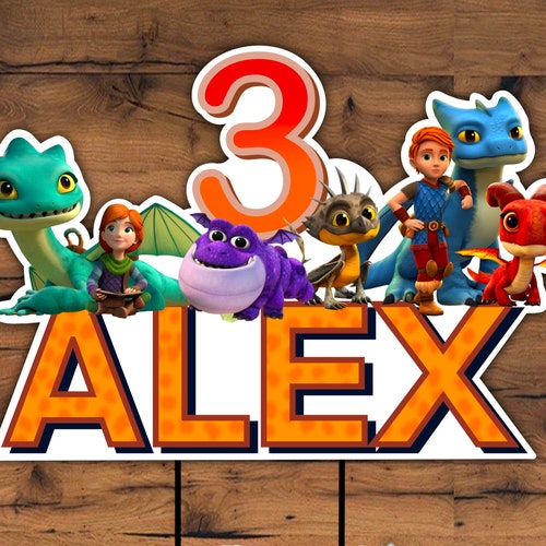 Dragon Rescue Riders Birthday Cupcake Toppers | Etsy