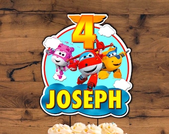 Super Wings Toppers Etsy