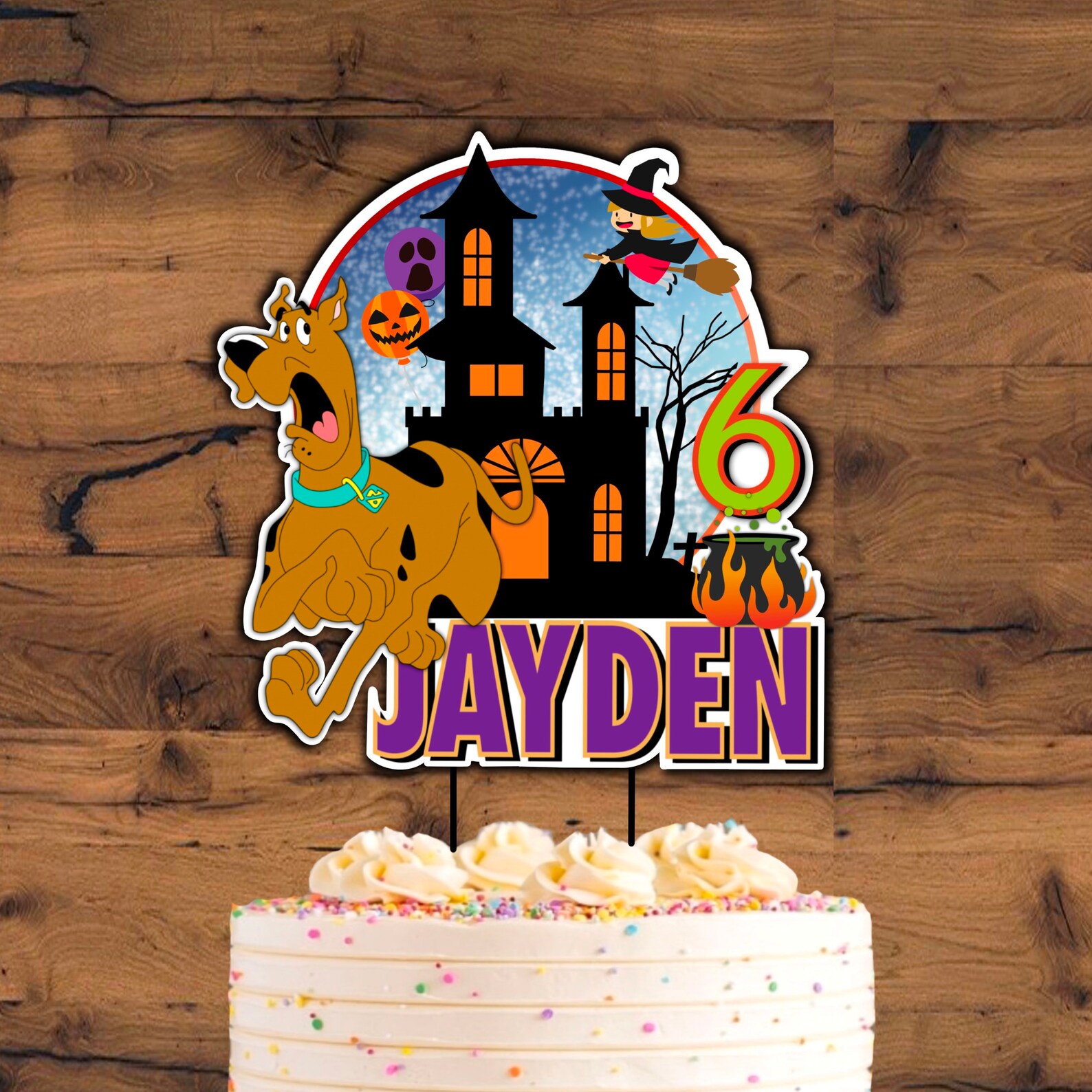 Halloween Scooby Doo Cake Topper Printable Scooby Halloween | Etsy