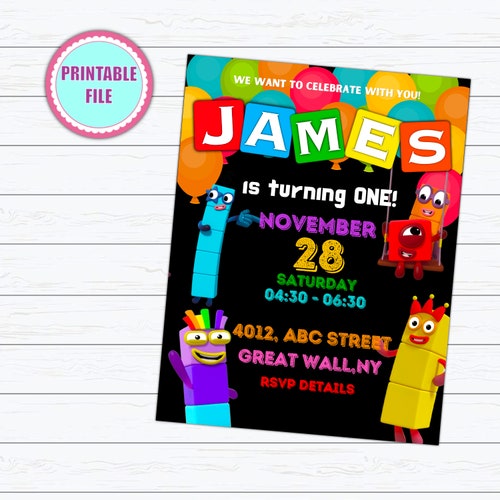 DIGITAL Printable: Personalised Birthday Invitation Set | Etsy
