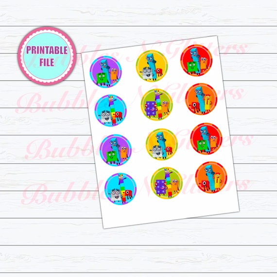 numberblocks cupcake topper printable number blocks cupcake etsy canada