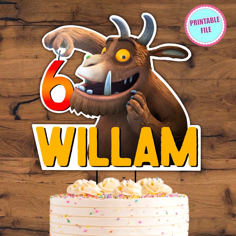 Gruffalo Cake Topper Printable Gruffalo Birthday Party Etsy UK