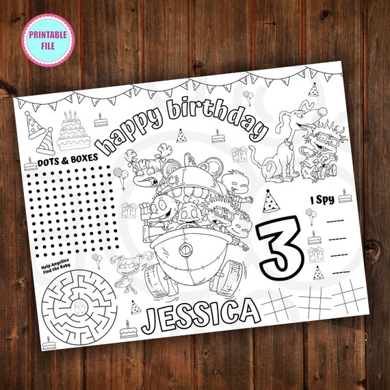 Rugrats Birthday Party Activity Sheet Rugrats Party - Etsy