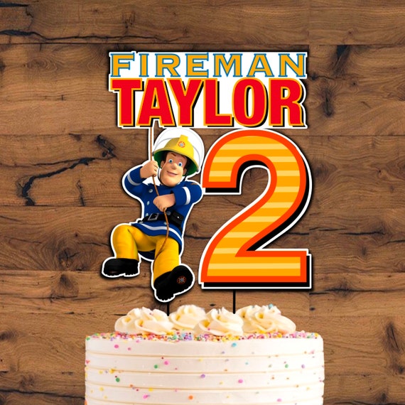 Fireman Sam Personalised Wafer Paper Topper For Large Cake Various Sizes 7.5/"