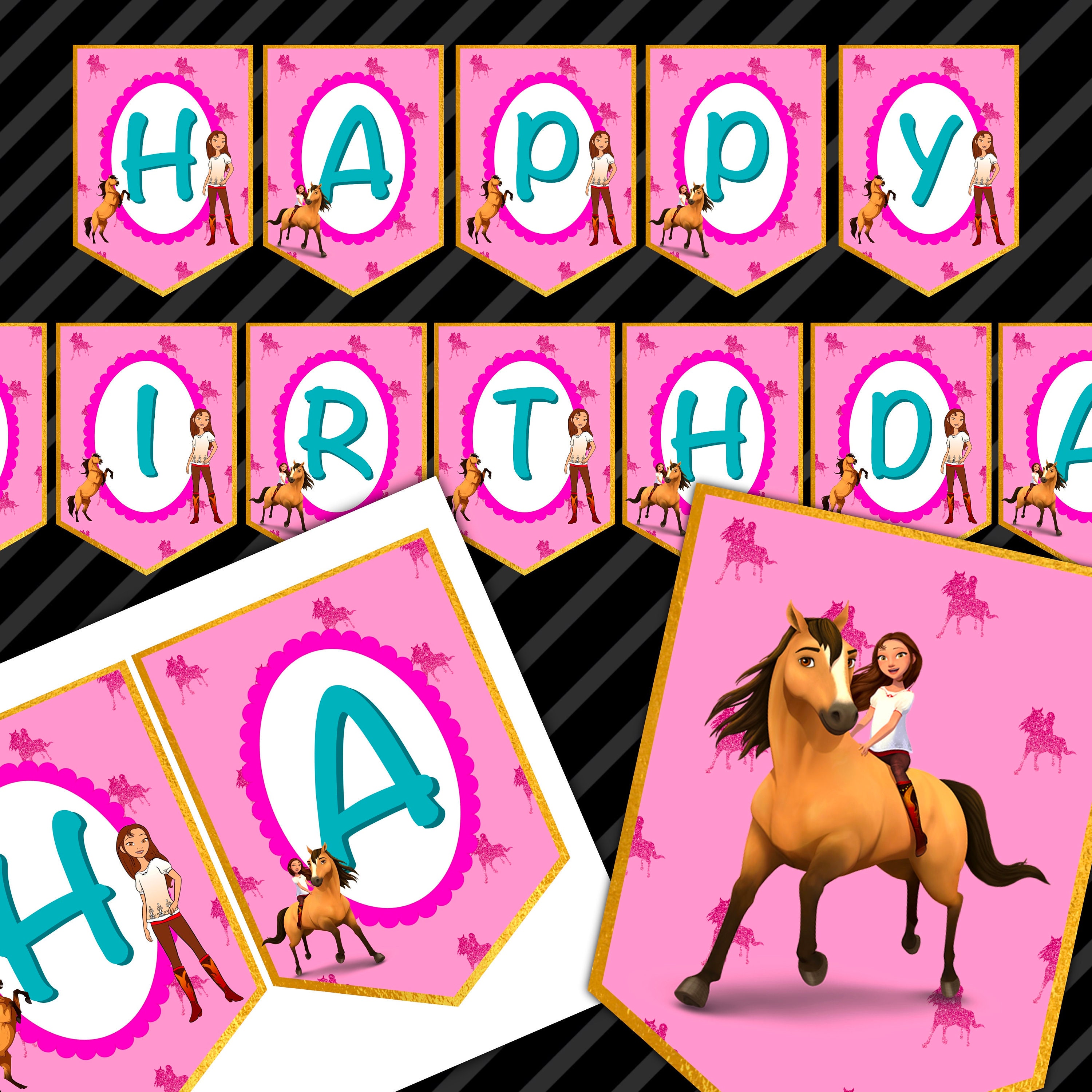 Spirit Riding Birthday Invitations & Announcements Invitations Paper *Digital File*- You Print ...