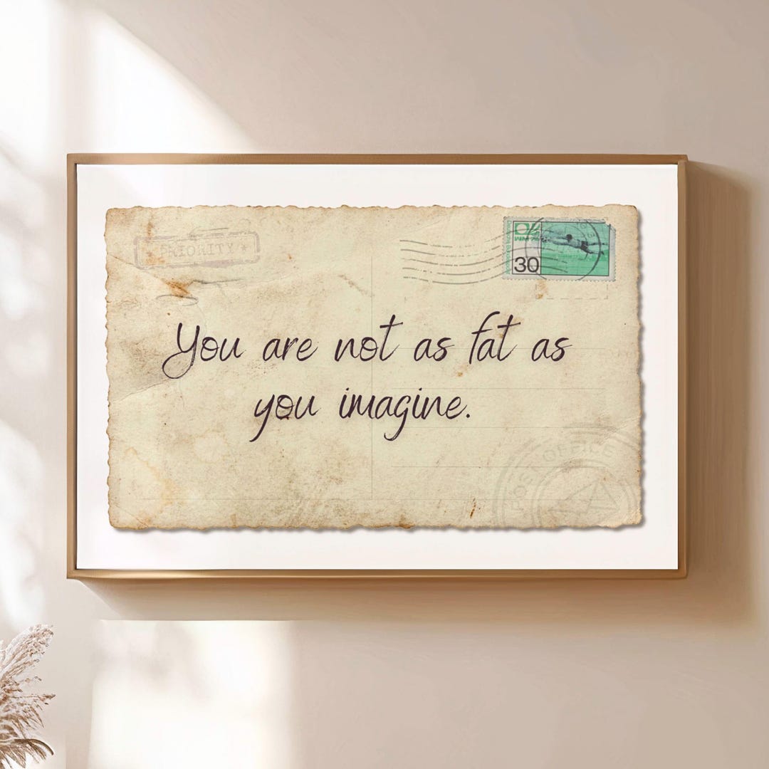 Funny Affirmation Wall Art, Vintage Postcard Quote Print, Inner Child ...