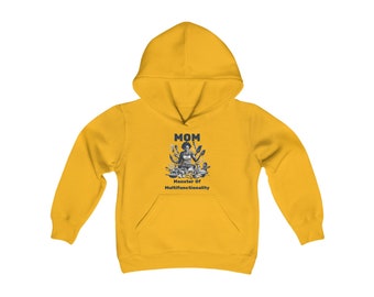 MOM: Monster Of Multifunctionality.Youth Heavy Blend Hooded Sweatshirt