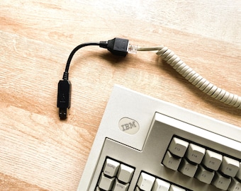 tinkerBOY IBM Terminal RJ45 Keyboard to USB Converter - Supports Vial QMK Firmware