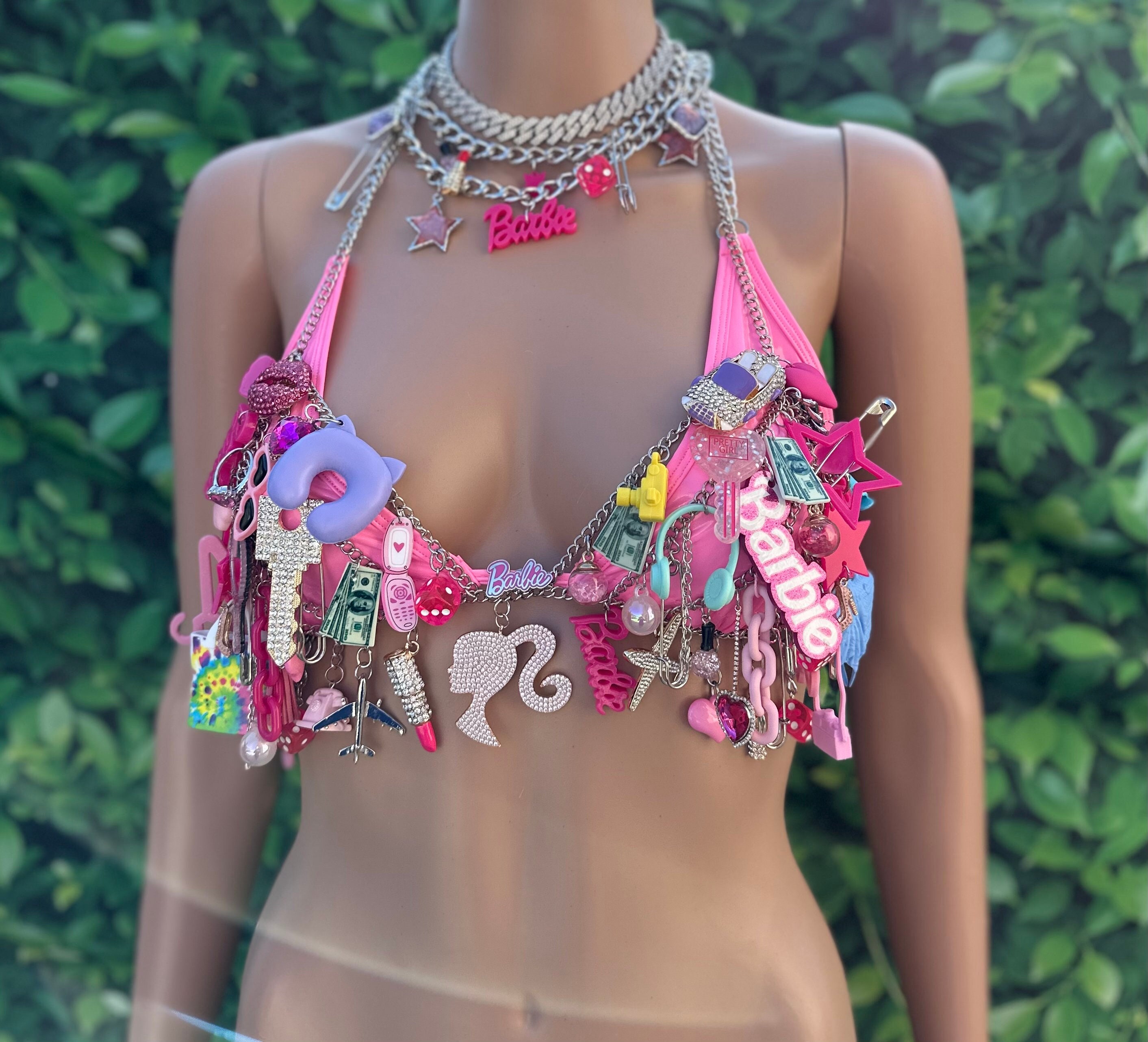  Dudodoo Trend Bra Body Chain Rhinestone Choker Rave Crystal  Chest Chain Bikini Jewelry Lingerie Chain For Women Nightclub-39513 :  Clothing, Shoes & Jewelry