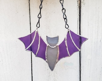 Halloween Stained Glass Bat decoration