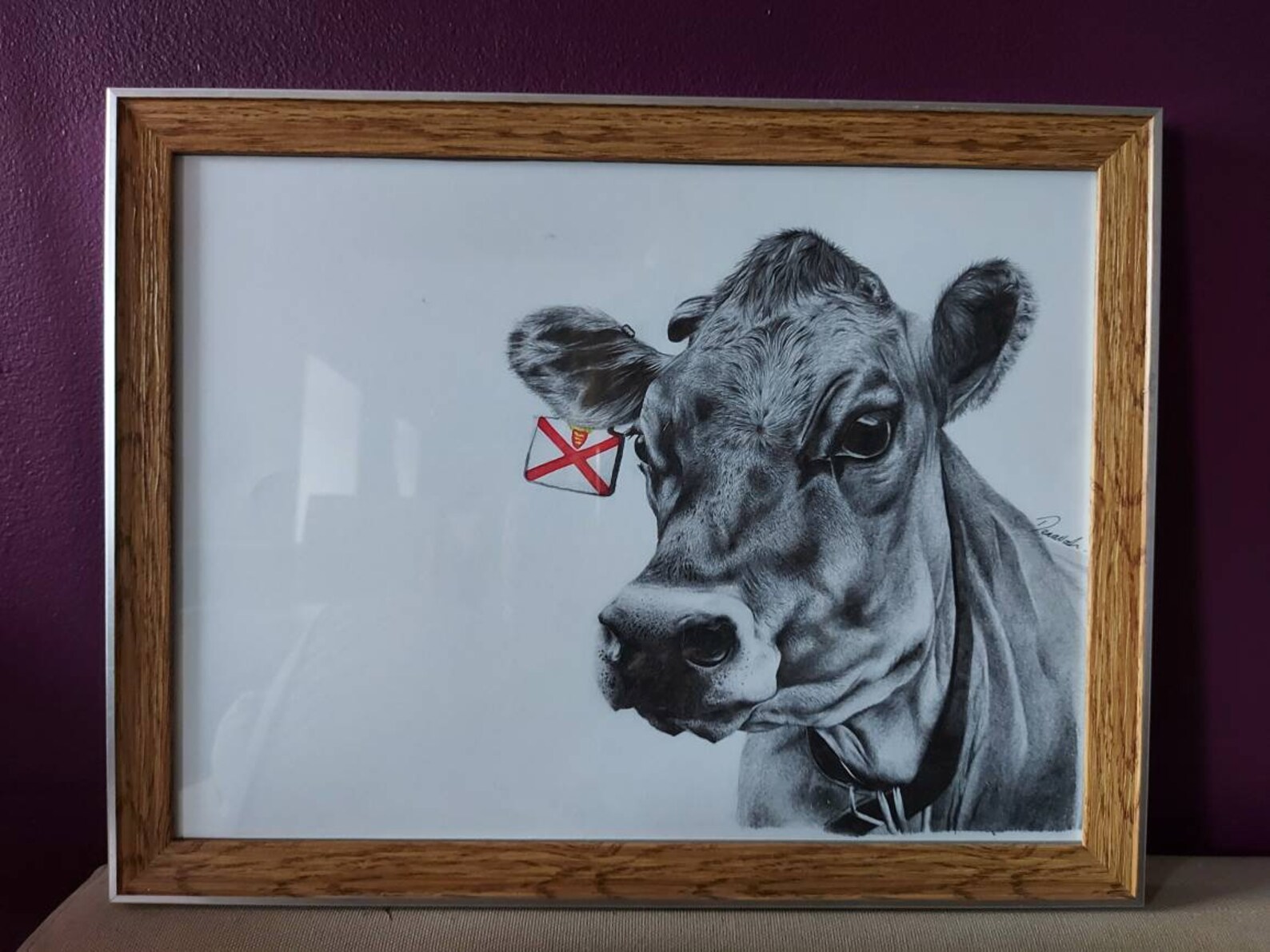 Jersey Cow Original Drawing Etsy