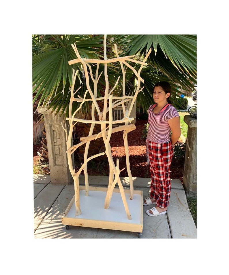 Medium Parrot Stand Custom Natural Wood Bird Perches Etsy