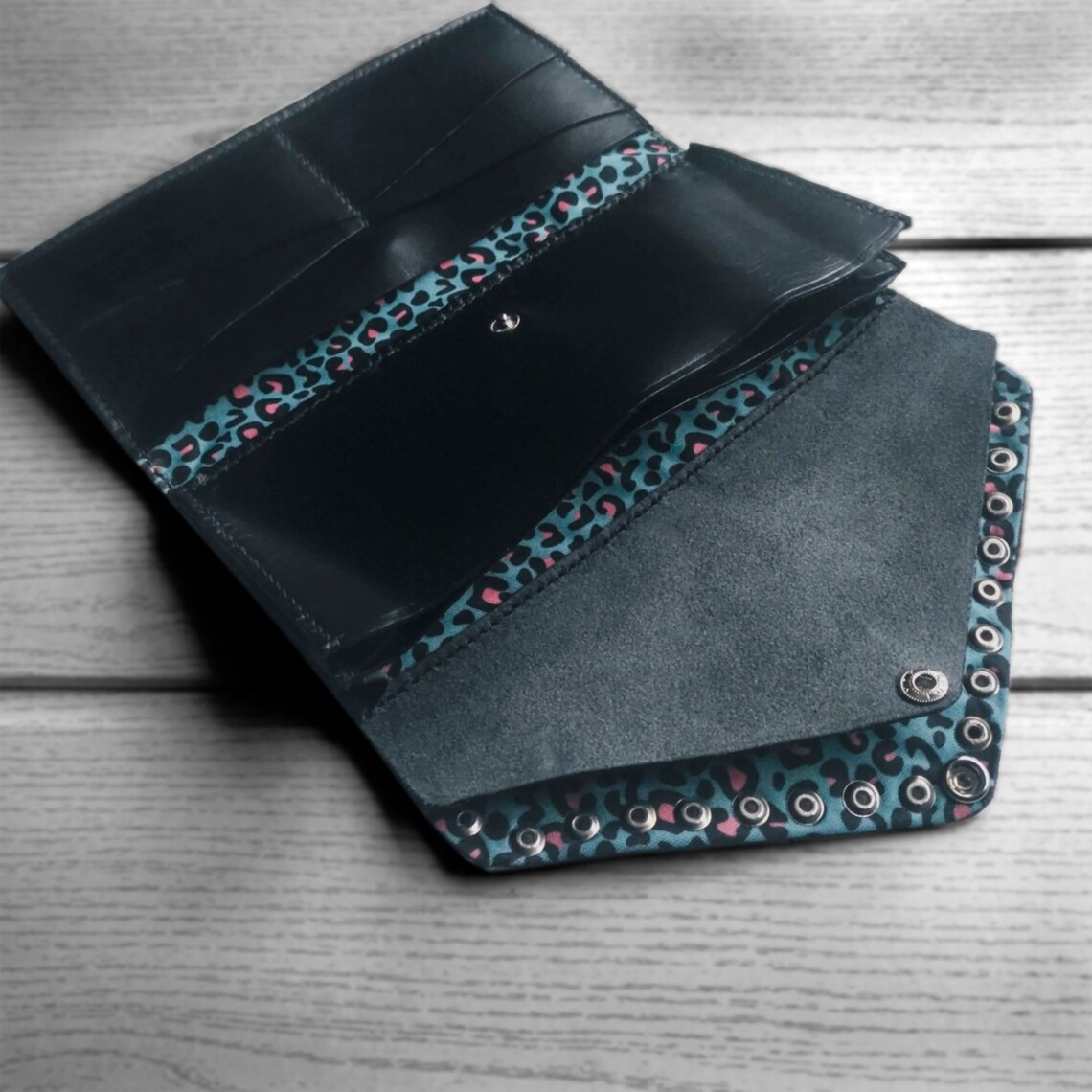 Cow Skin Wallet Animal Print Leather Wallet Leopard Etsy