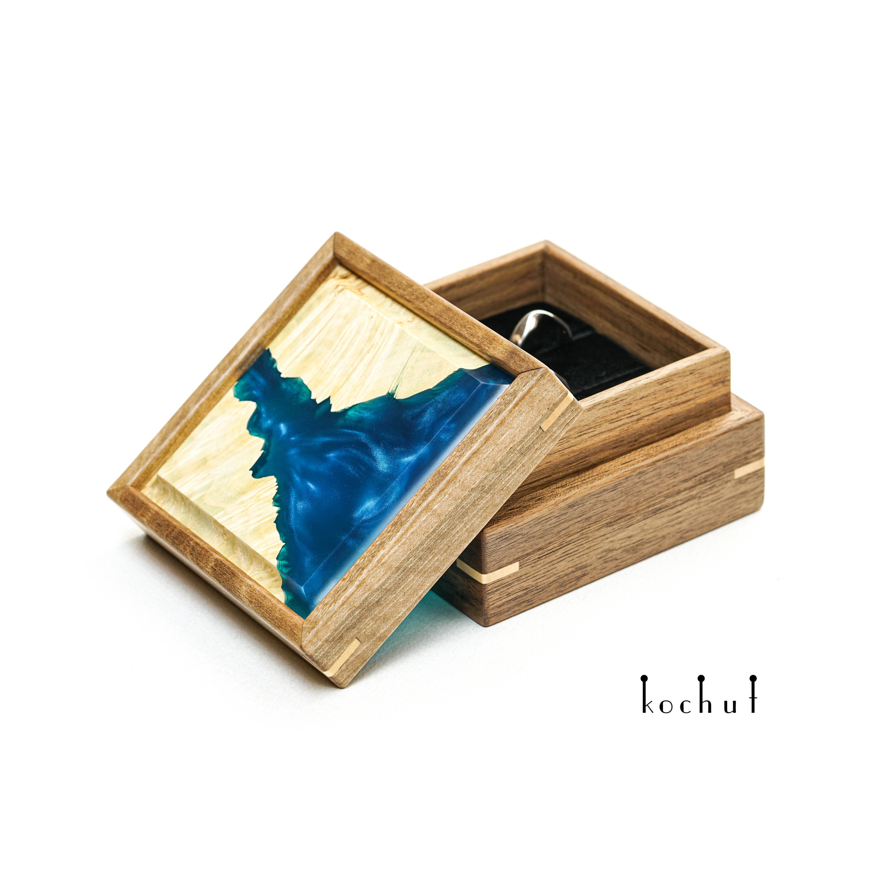 Resin jewelry box. Wooden jewellery box Etsy