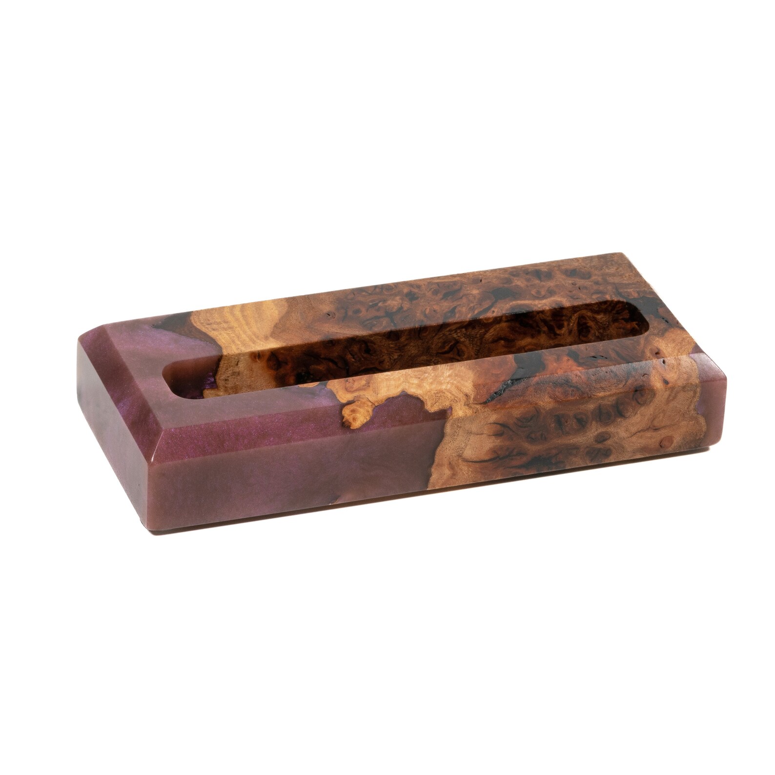 ORIGINAL cute Business Card Holder for Desk of Resin & Wood. Etsy