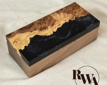 TEMPO – Resin & Wood Watch Case. Personalized watch box for men as sentimental gift ideas, unique  dad birthday gift