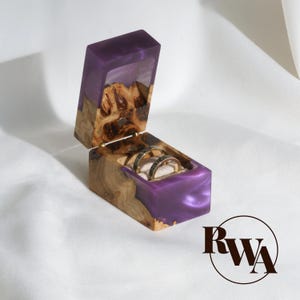 CHORD – Luxuriöse Ringbox aus Epoxidharz & Holz. Ringschatulle als romantisches Geschenk für sie