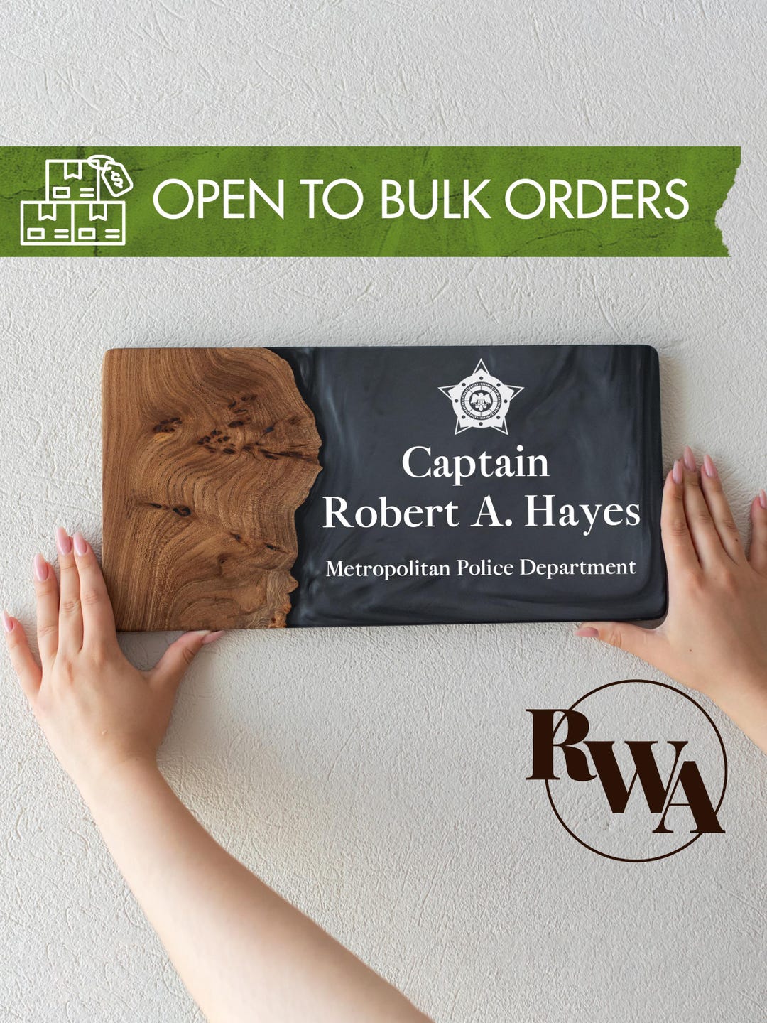 Custom Office Door Signs With Epoxy. Unique Adhesive Door Sign ...