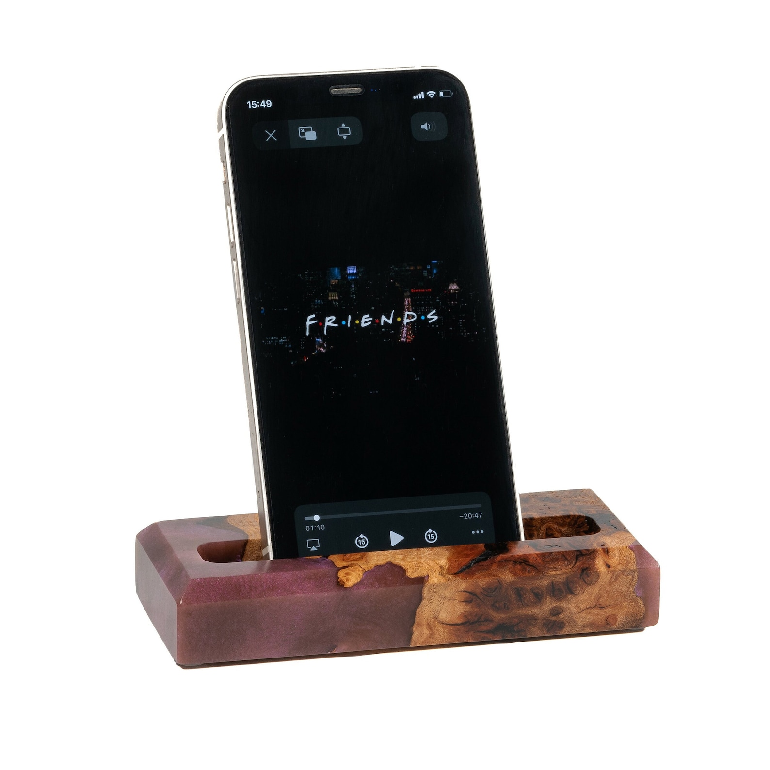 ORIGINAL cute Business Card Holder for Desk of Resin & Wood. Etsy