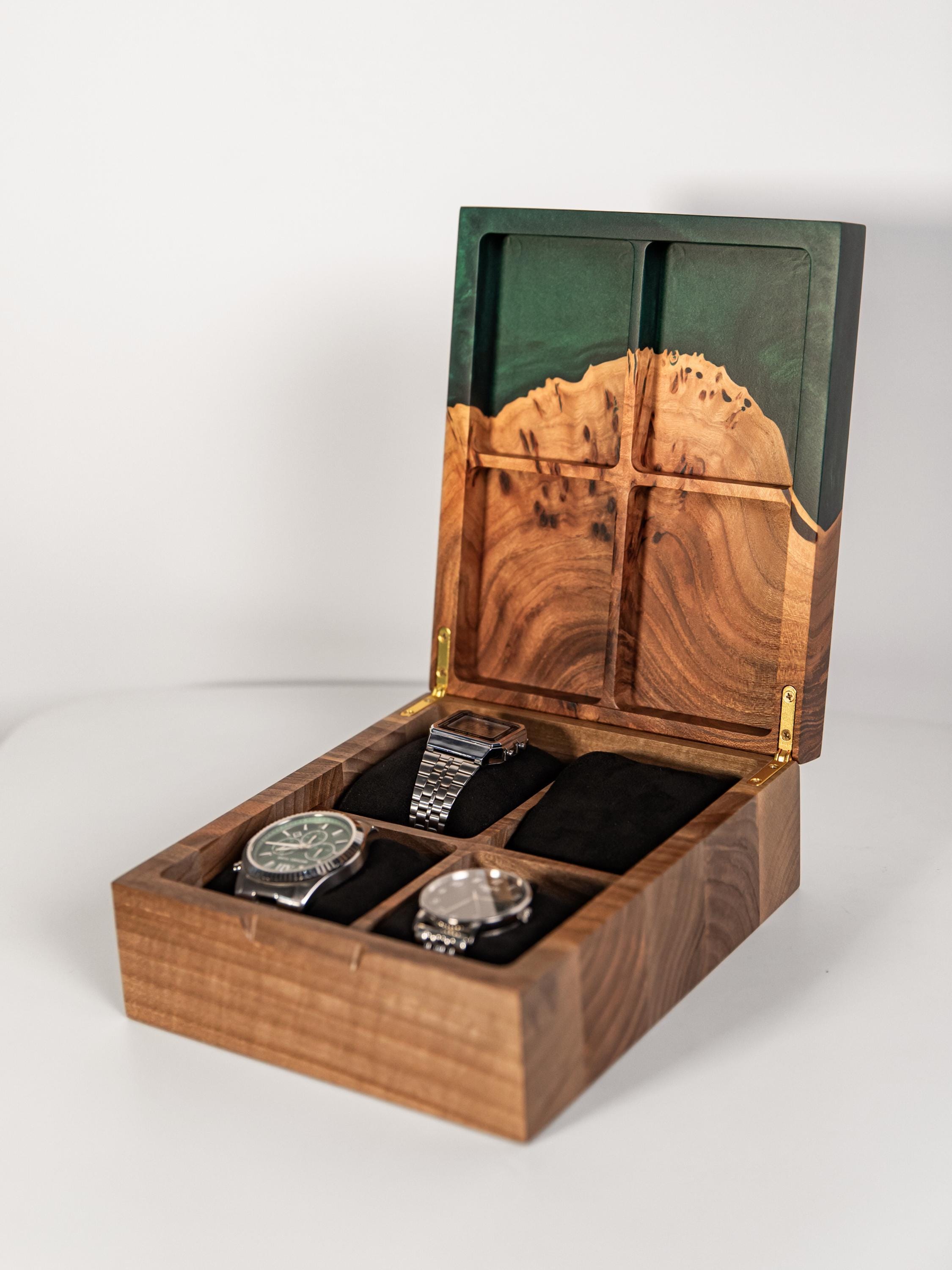 TEMPO – Epoxy & Wood Watch Box Handmade Sentimental Gift Idea for