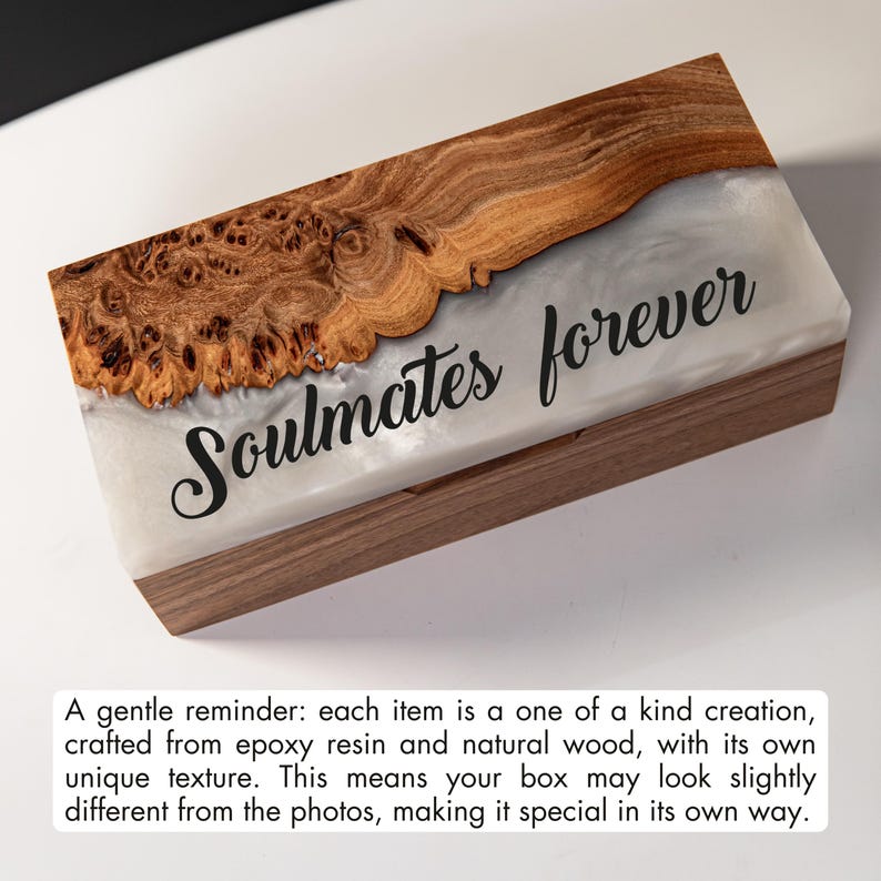 TEMPO – Wood Watch Display Case with Epoxy anniversary gift for her. Custom 3 watch box as romantic gift for wife image 3