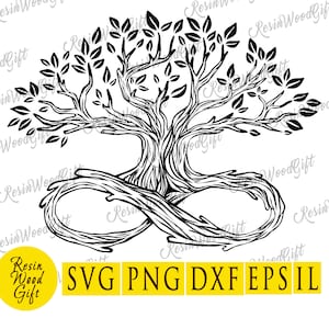 Große Baum des Lebens svg Dateien mit Infinity.