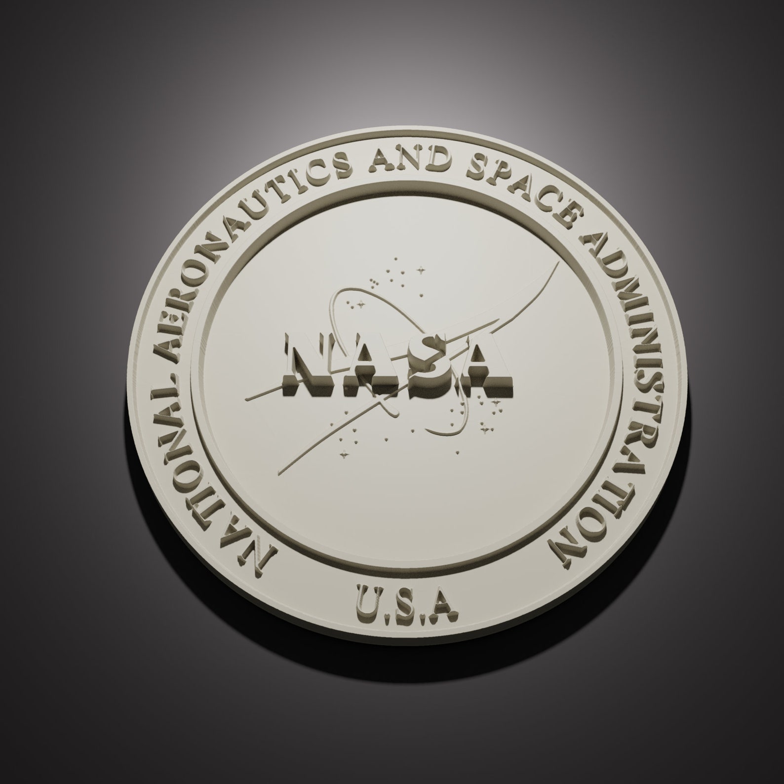 NASA Logo 3d STL Model for CNC Router Relief Artcam Aspire Etsy
