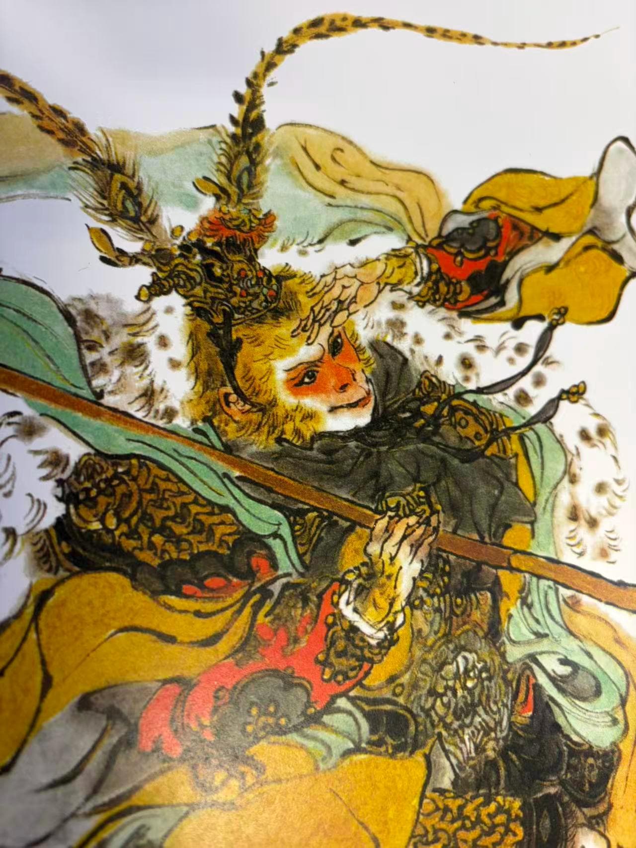 The Monkey King Sun Wukong, Fine Art Print, Chinese Painting, Wall
