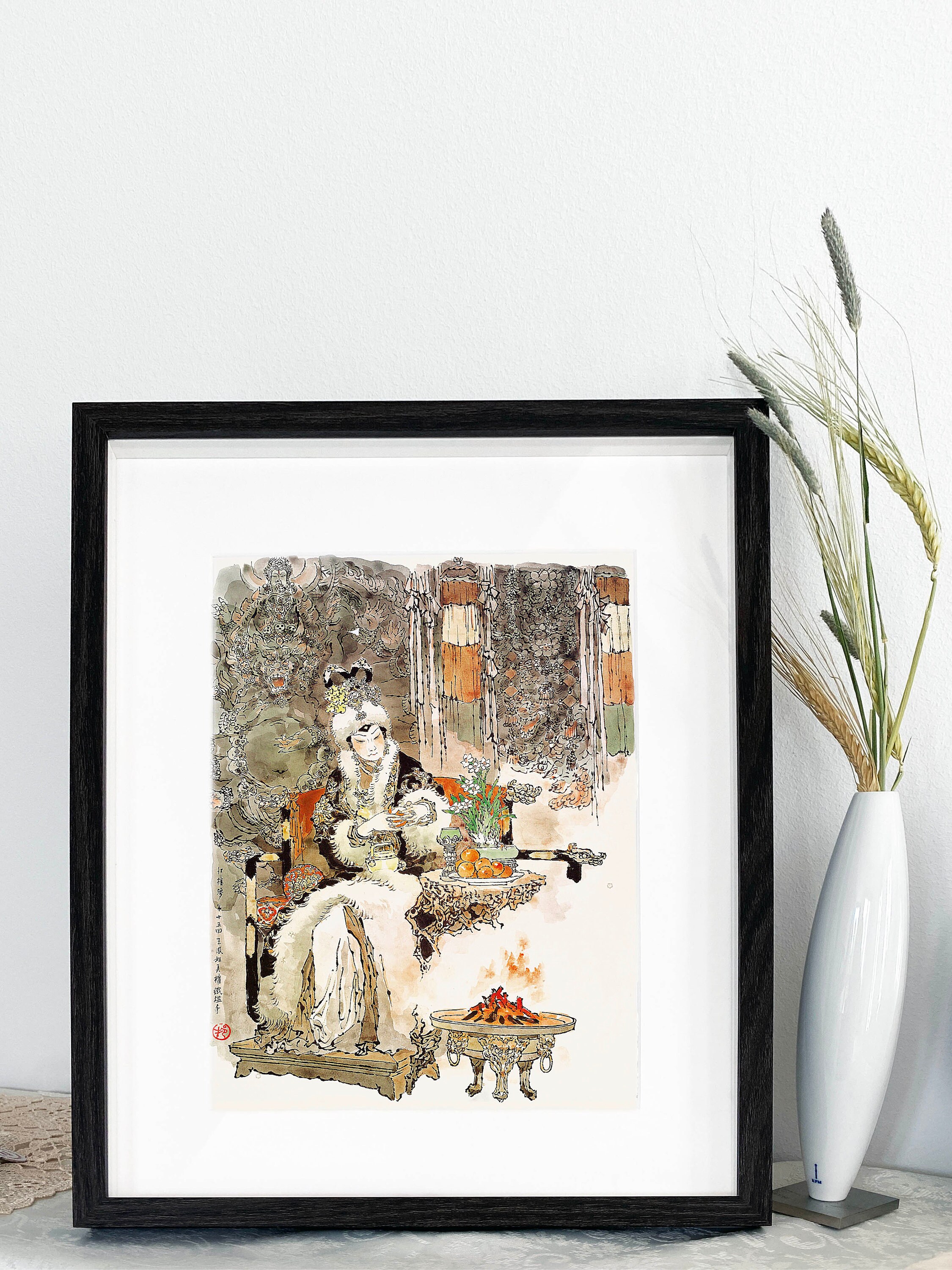 Wang Xifeng The Dream Of The Red Chamber Chinese Traditional Etsy Wang Xifeng The Dream Of The Red Chamber Chinese Traditional Etsy
