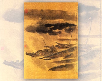 Spring Rain Wall Art | Du Fu Poetry Print | Chinese Literary Landscape Fine Art