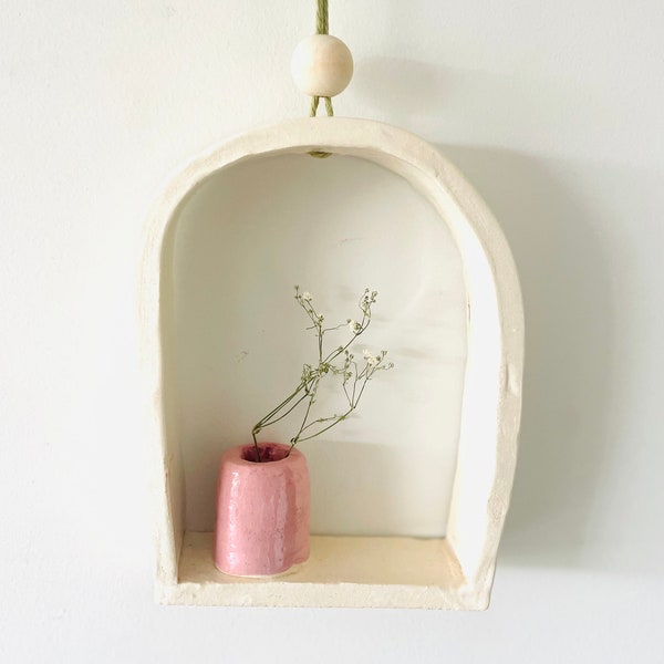 Handmade ceramic wall hanging vase
