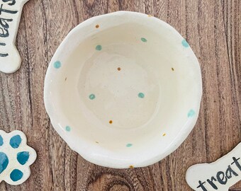 Handmade ceramic small pet bowl